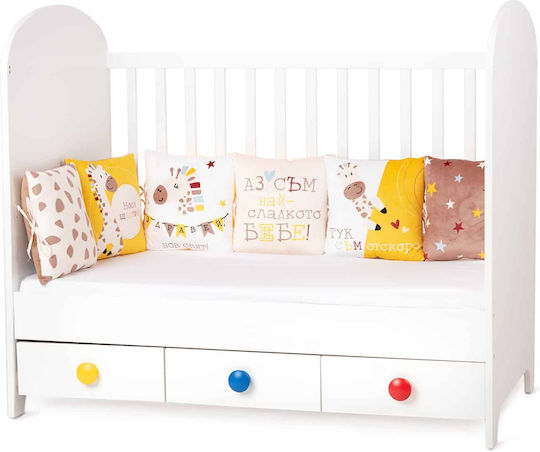 Amek Toys Gitterbettumrandungen Innen Giraffe 30x180cm
