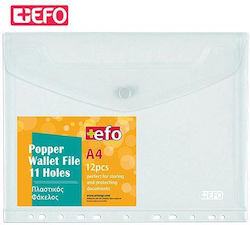 Efo Blue File Folder with Button Closure