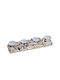 Christmas Wood Candlestick 48x12cm