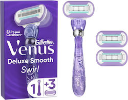 Venus Deluxe Smooth Swirl Бръсначка за тяло 3бр
