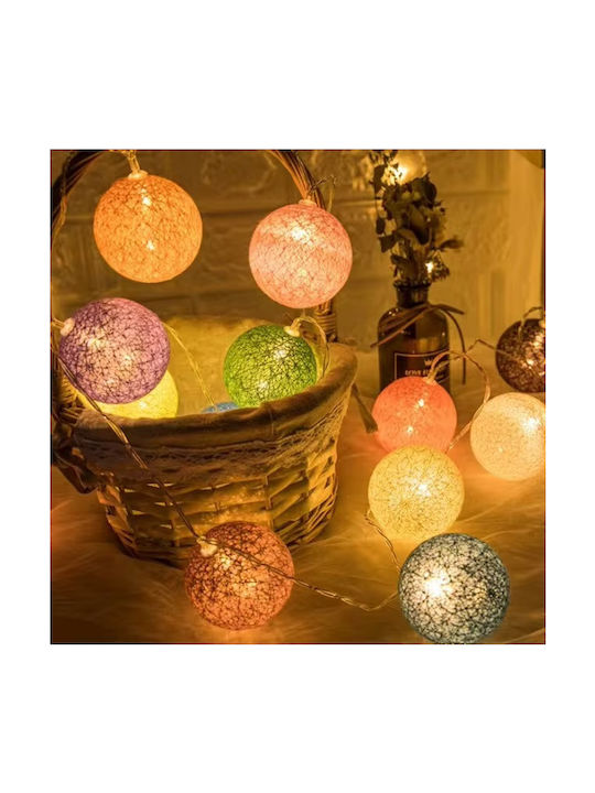 Herokids Γιρλάντα Φωτισμού LED 3m με 15 Μπάλες Θερμό Λευκό