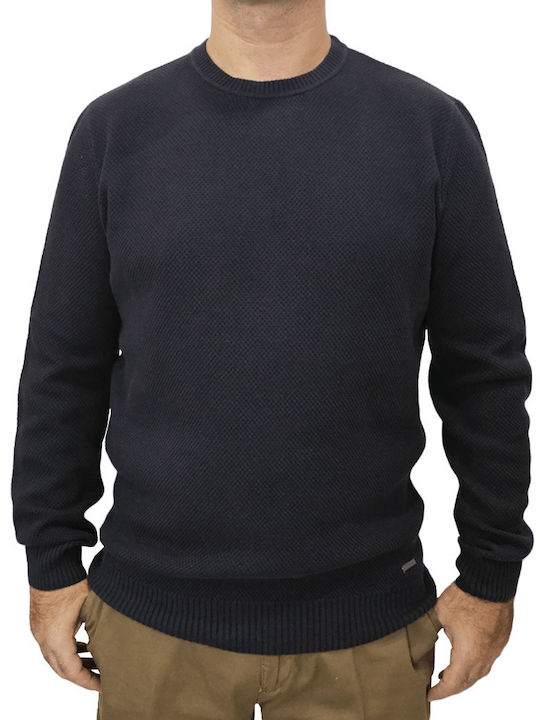 Double Long Sleeve Sweater Navy Blue