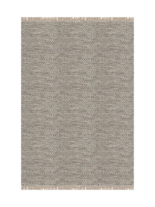 Covor din lână Kilim maro negru 190x280 Polcarpet