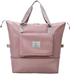 R&J Geantă de voiaj 35lt Roz Textil L42xW23xH28cm