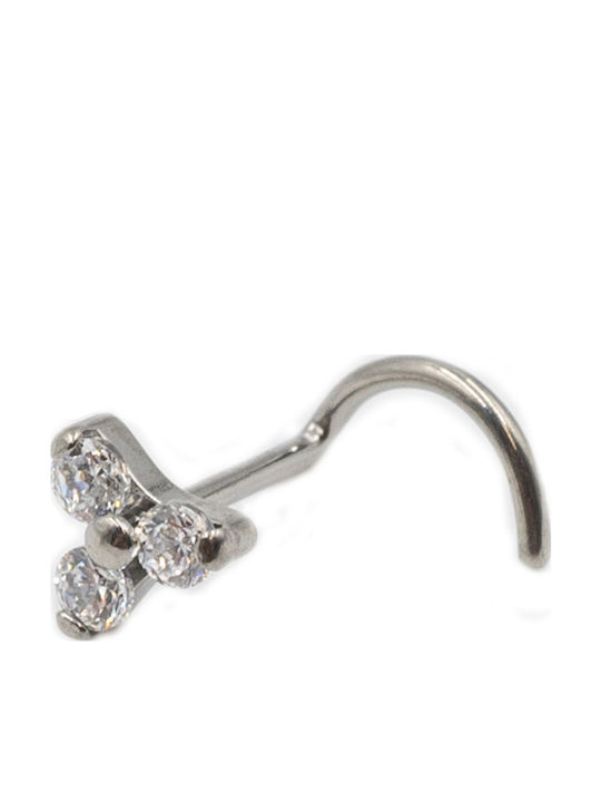 Poco Loco Piercing Pentru Nas Din Titan Argintiu