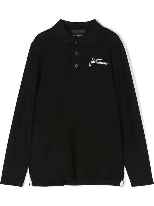 Kinderpolo Langarm Schwarz
