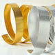 Ntampoudis Stoff Band Monochrom Silber mit Breite 15mm
