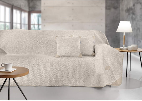 Guy Laroche Lama Sofa Throw 2 Seater Jacquard 170x250cm Beige