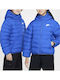 Kids' Sports Jacket with Lining & Hood Blue Sportswear