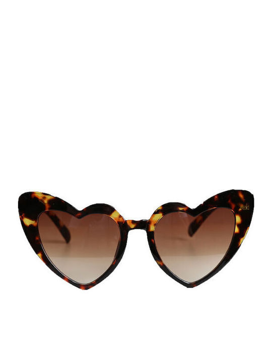 Looks Style Eyewear Women's Sunglasses with Brown Tartaruga Plastic Frame and Brown Gradient Lens 74aep-13043