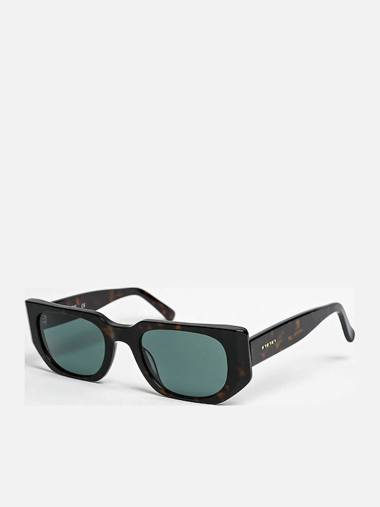 The Glass of Brixton Women's Sunglasses with Brown Tartaruga Plastic Frame and Green Lens bs217 r16
