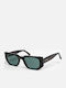 The Glass of Brixton Women's Sunglasses with Brown Tartaruga Plastic Frame and Green Lens bs217 r16