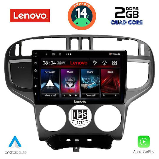 Lenovo Автомобилна Аудио Система (Блутут/USB/AUX/WiFi/GPS/Apple-Carplay/Android-Auto) с Тъчскрийн 9"