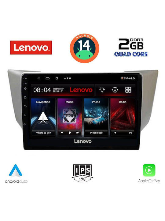 Lenovo Ηχοσύστημα Αυτοκινήτου για Lexus RX300 2003-2008 (Bluetooth/USB/AUX/WiFi/GPS/Apple-Carplay/Android-Auto) με Οθόνη Αφής 9"