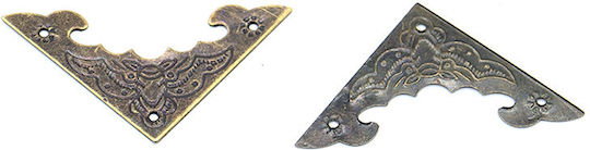 Colțuri Metalice Plate Mari 5,9x5,9cm Set de 4 Bucăți