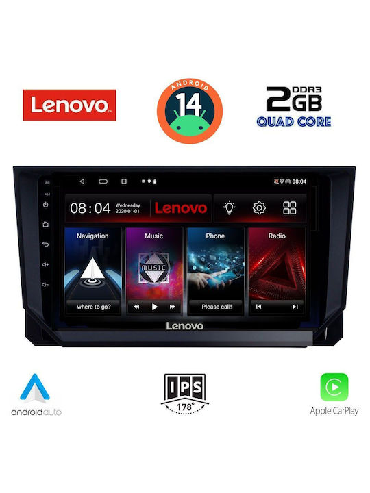 Lenovo Ηχοσύστημα Αυτοκινήτου για Seat Arona 2018> (Bluetooth/USB/AUX/WiFi/GPS/Apple-Carplay/Android-Auto) με Οθόνη Αφής 9"