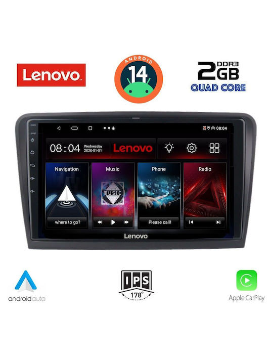Lenovo Автомобилна Аудио Система (Блутут/USB/AUX/WiFi/GPS/Apple-Carplay/Android-Auto) с Тъчскрийн 9"