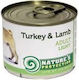 Nature's Protection Wet Food Dogs in Cans with Turkey and Lamb Diet 200gr