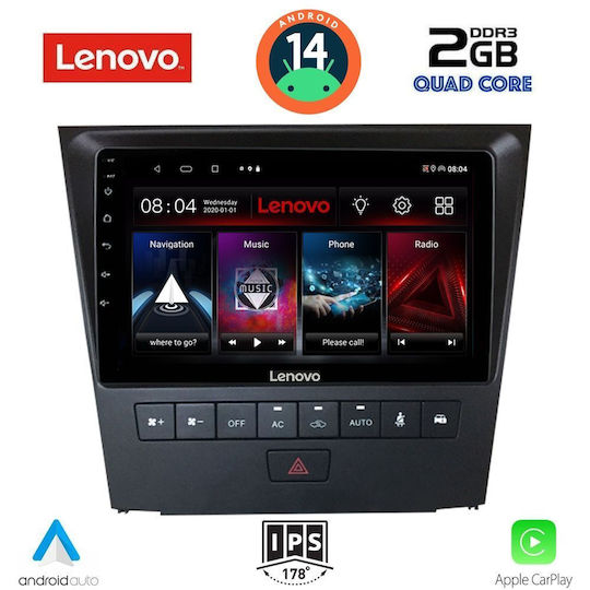 Lenovo Car Audio System for Lexus GS F 2004-2011 (Bluetooth/USB/AUX/WiFi/GPS/Apple-Carplay/Android-Auto) with Touch Screen 9"