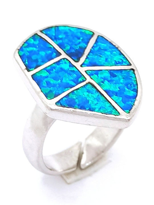 PS Silver Ring with Stones made of Silver