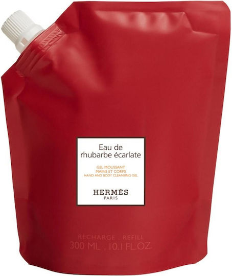 Hermès Le Bain Gel de Curățare Rubarbă Scarlet pentru Mâini și Corp Unisex Capacitate 300 ml