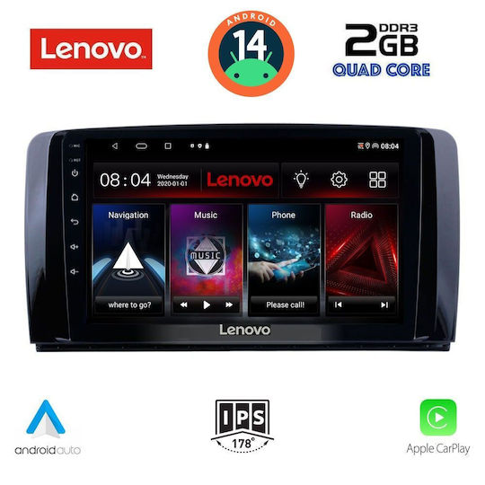 Lenovo Ηχοσύστημα Αυτοκινήτου για Mercedes-Benz R-Class W251 2006-2015 (Bluetooth/USB/AUX/WiFi/GPS/Apple-Carplay/Android-Auto) με Οθόνη Αφής 9"