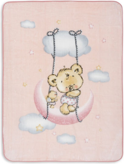 Interbaby Blanket Spanish Cot Pink Pink 110x140cm