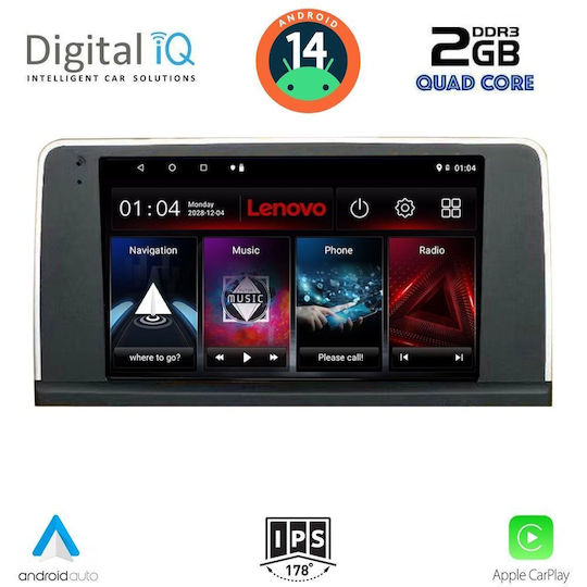 Lenovo Car Audio System for BMW Series 3 / Series 4 F30-32 2012-2018 with Clima (Bluetooth/USB/AUX/WiFi/GPS/Apple-Carplay/Android-Auto) with Touch Screen 9"