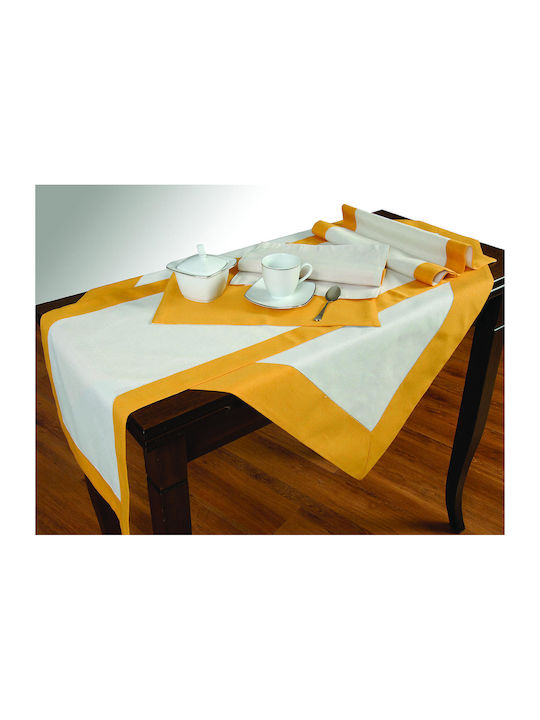 Viopros Runner Cotton Set 2 Pieces Yellow/Beige 40x150cm