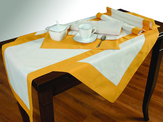 Viopros Set 2 Bucăți Runner Bumbac Galben/crem 40x150 cm