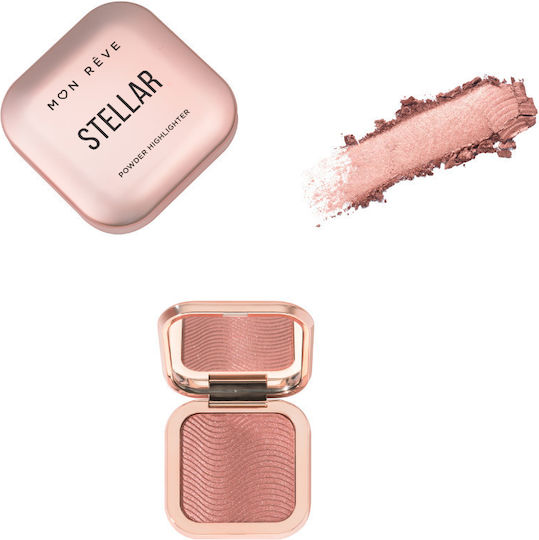 Mon Reve Stellar Pressed Powder Highlighter 04 Rose Gold 8gr