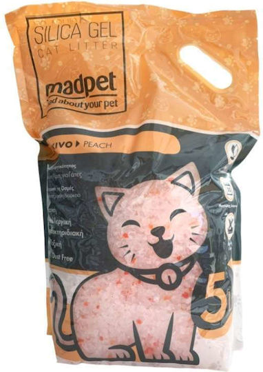 Madpet Kristall Katzenstreu mit Duft Pfirsich 5Es