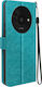 Mayaxess Folio Case Redmi A3 Wrist Strap Protector Multifunction Flap Turquoise