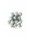 Hängendes Kugel Ornament Ornament Weiß 3cm Set 12Stück
