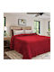 Lino Home Pelusa Κουβέρτα Fleece Μονή 160x220εκ. Red