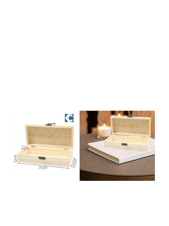 Galifas Ξύλινο Κουτί Αποθήκευσης με Καπάκι 20x9.5x5cm