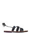 Flache Sandalen für Damen in Schwarz Farbe