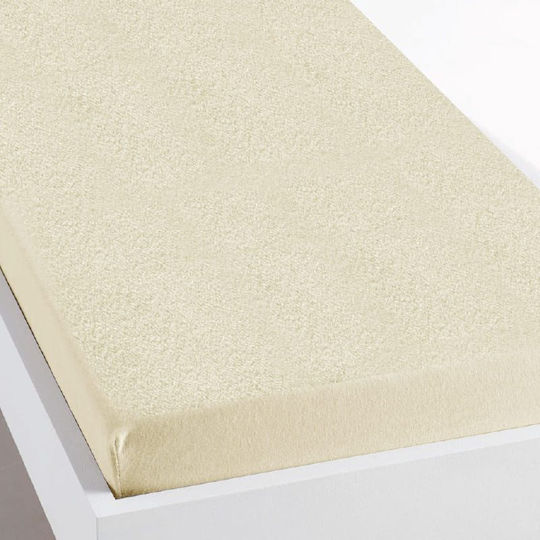 Schutzauflage King Size mit Gummibändern Ecru 180x200+30cm