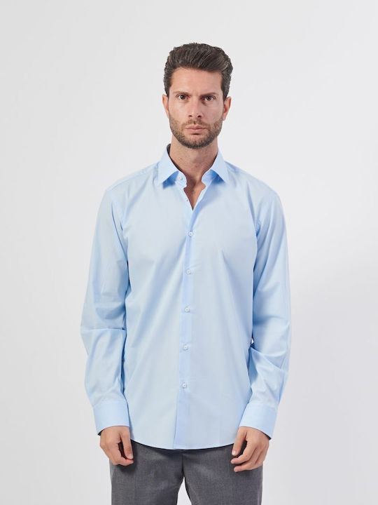 Boss Baumwolle Hemd Sky Blue