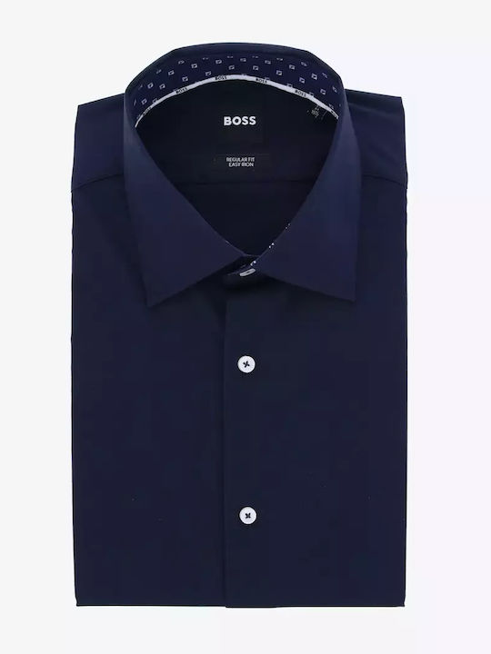 Boss Baumwolle Hemd Blue