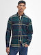 Barbour Long-sleeved Cotton Shirt Checked Dark Green