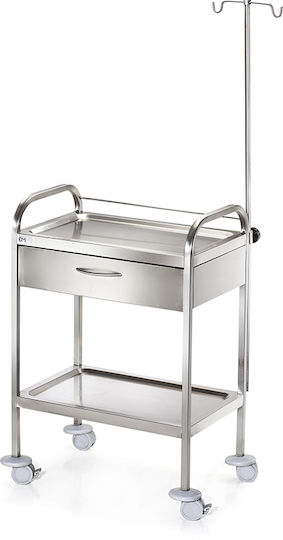 DM Construction Τροχήλατο Τραπεζάκι Nursing with Adjustable Height W40xD60xH80cm D10-30