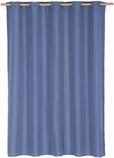 Nef-Nef Homeware Shower Κουρτίνα Μπάνιου Υφασμάτινη με Τρουκς 180x200cm Blue Nef-Nef Homeware Shower Κουρτίνα Μπάνιου Υφασμάτινη με Τρουκς 180x200cm Blue