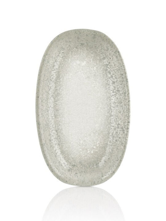 By Bone Serving Platter Oval made of Porcelain White 29x17.5cm