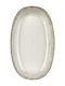 By Bone Serving Platter Oval made of Porcelain Beige 24x14cm