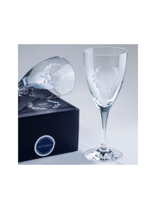 SP Tableware Σετ Ποτήρια για Λευκό Κρασί από Κρύσταλλο Κολωνάτα 365ml 2τμχ