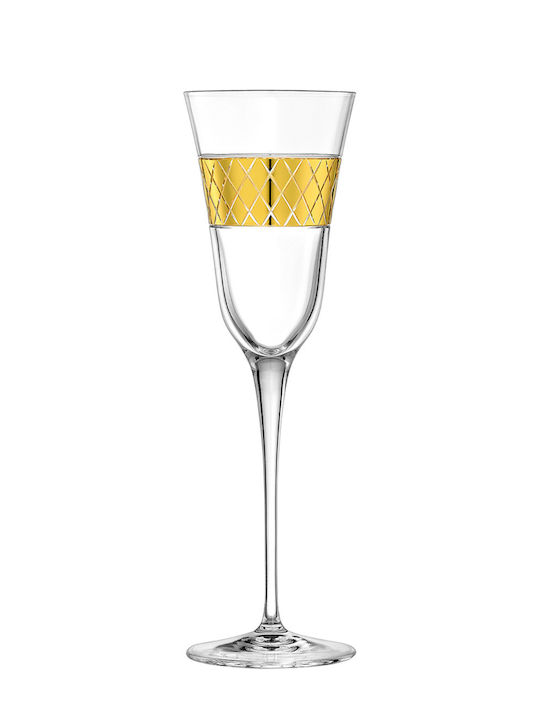 Julia Champagne Glasses for Wedding made of Crystal Gold 1pcs