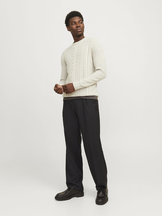 Jack & Jones Πουλόβερ Μακρυμάνικο Εκρού
