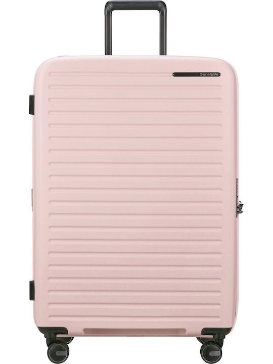 Samsonite Restackd Große Hartschale Reisekoffer Rosa mit 4 Rädern Höhe 75cm