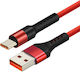 Cabletime Ct-pu32 Geflochten USB 2.0 Kabel USB-C männlich - USB-A 12W Rot 1m